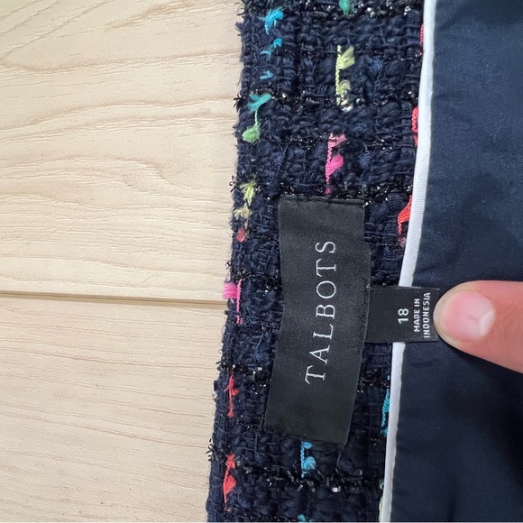 Talbots Black Multicolor Tweed Skirt - Picture 5 of 7